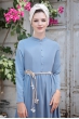 Bahar Elbise - Mavi - Selma Sarı