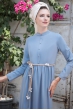 Bahar Elbise - Mavi - Selma Sarı