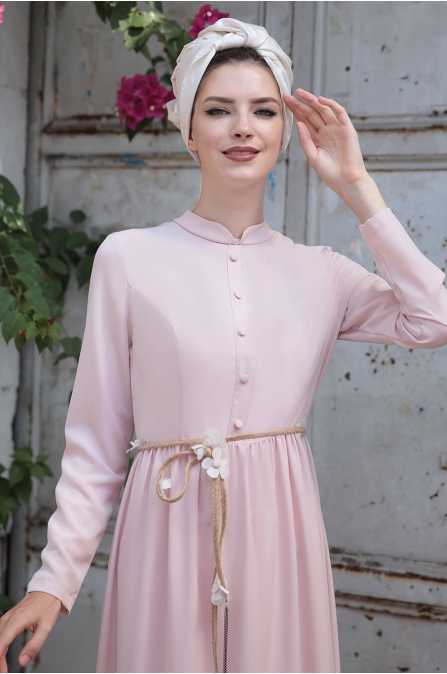 Bahar Elbise - Pudra - Selma Sarı