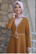 Firuze Tesettür Elbise  - Taba