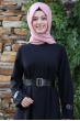 Naz Tesettür Elbise  - Siyah