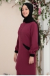 Alya Tunik Pantolon Tesettür Takım - Mürdüm
