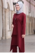 Büşra Tunik Pantolon Tesettür Takım - Bordo