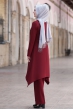 Büşra Tunik Pantolon Tesettür Takım - Bordo