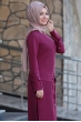 Merve Tunik Pantolon Tesettür Takım - Mürdüm