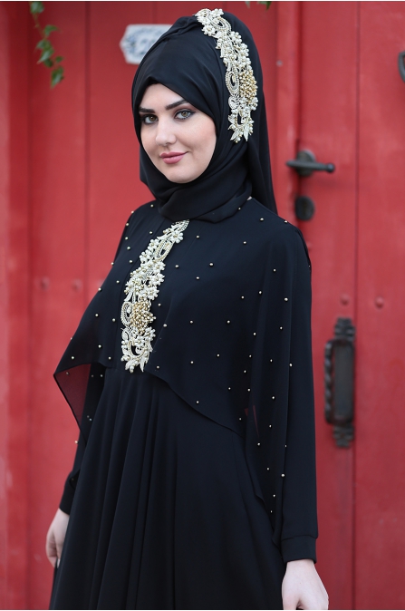 Som Fashion - Nur Abiye - Siyah