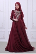 Safir Abiye - Bordo - Som Fashion