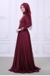 Safir Abiye - Bordo - Som Fashion