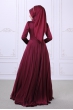 Safir Abiye - Bordo - Som Fashion