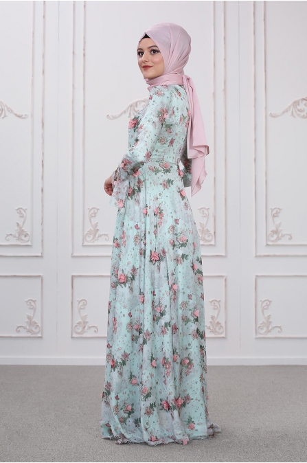 Bahar Elbise - Mint - Som Fashion