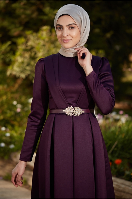 Zerafet Elbise Mürdüm - Som Fashion