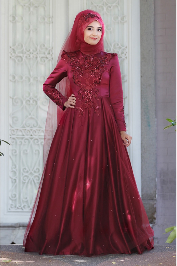 Aden Abiye - Bordo - Sümay Moda