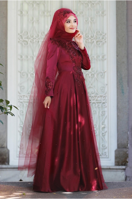 Aden Abiye - Bordo - Sümay Moda