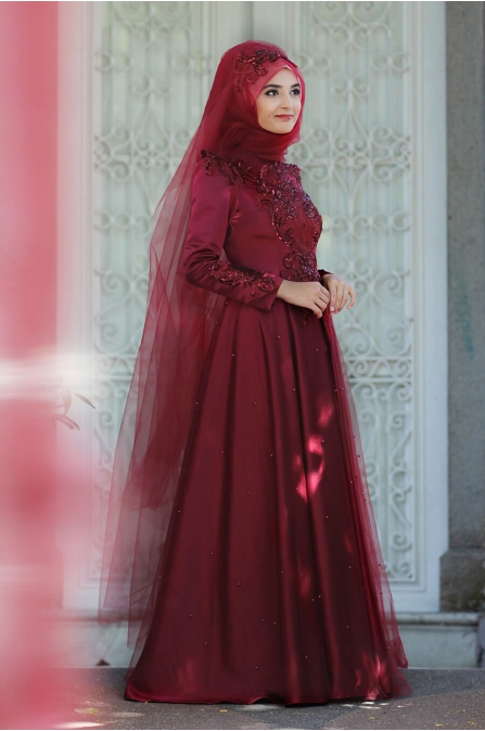 Aden Abiye - Bordo - Sümay Moda