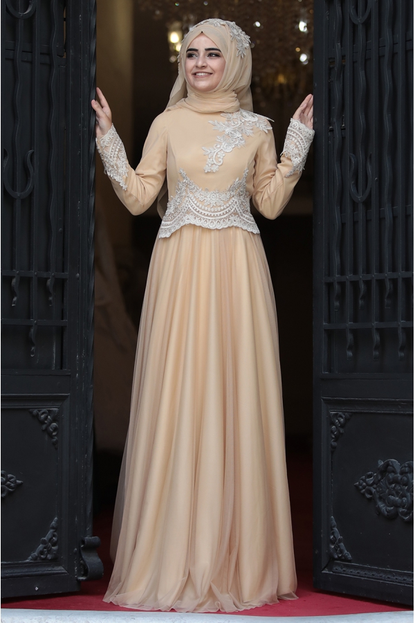 Sümay Moda - Alya Abiye - Gold