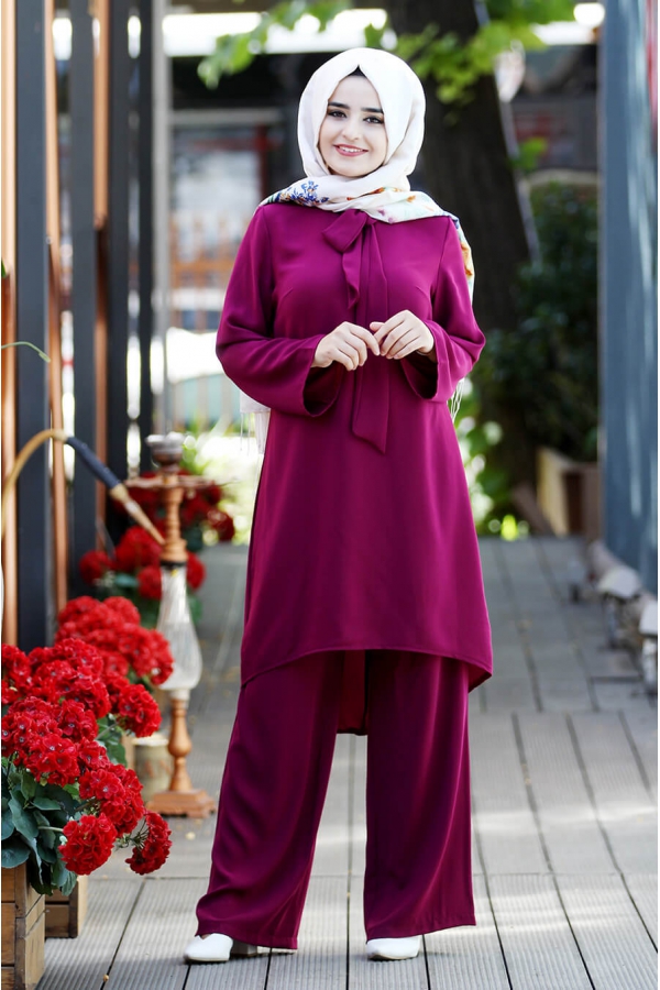 Buğlem Takım - Mürdüm - Sümay Moda