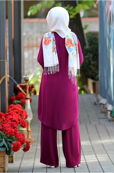 Buğlem Takım - Mürdüm - Sümay Moda