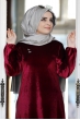 Kadife ikili Takım - Bordo - Sümay Moda