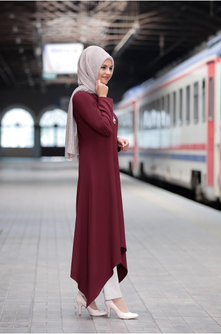 Hira Takım - Bordo - Sure Tesettür