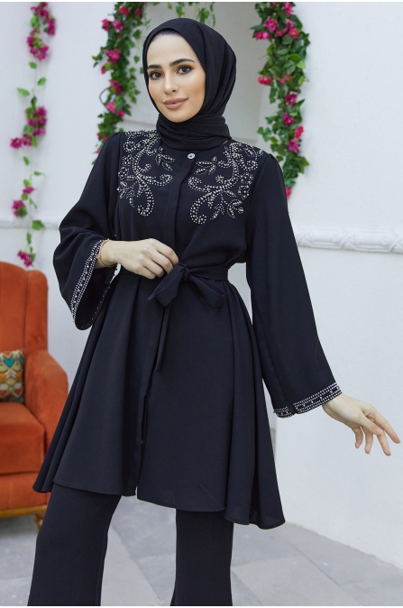 Mona Tunik Pantolon Takım - Siyah