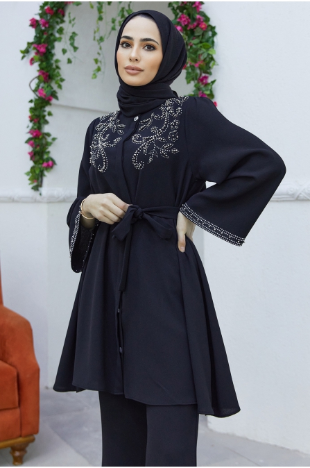 Mona Tunik Pantolon Takım - Siyah