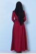 Fırfırlı Yaka Detaylı Elbise - Bordo