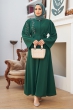 Omuzu Taşlı Abaya - Zümrüt