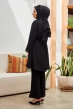 İspanyol Paça Pantolon Tunik Takım - Siyah