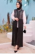 Piliseli Yelek - Siyah